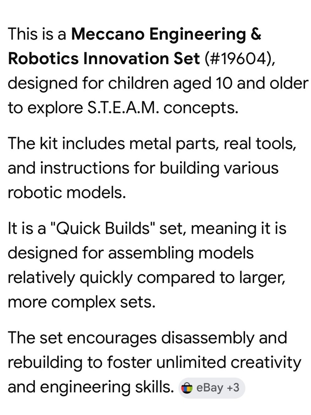 Meccano Engineering & Robotics Innovationo Set Quick Builds #19604 - Picture 9 of 12